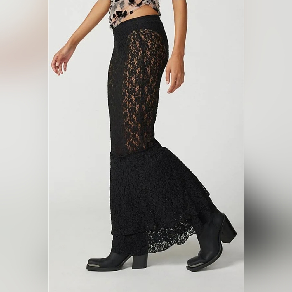 Urban Outfitters Kaley Sheer Lace Maxi Skirt - Picture 2 of 11